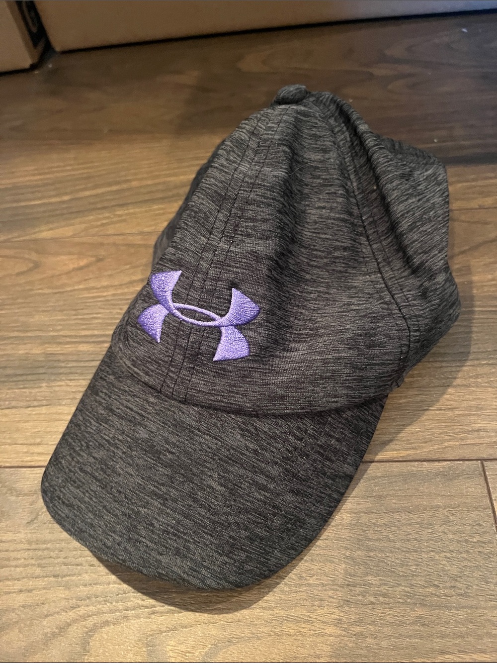 Under Armour Kids Dark Gray Hat with Purple Logo